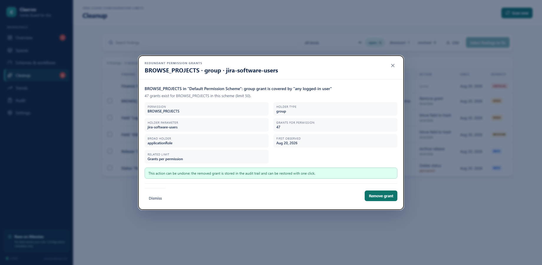 Safe cleanup with re-validation and rollback